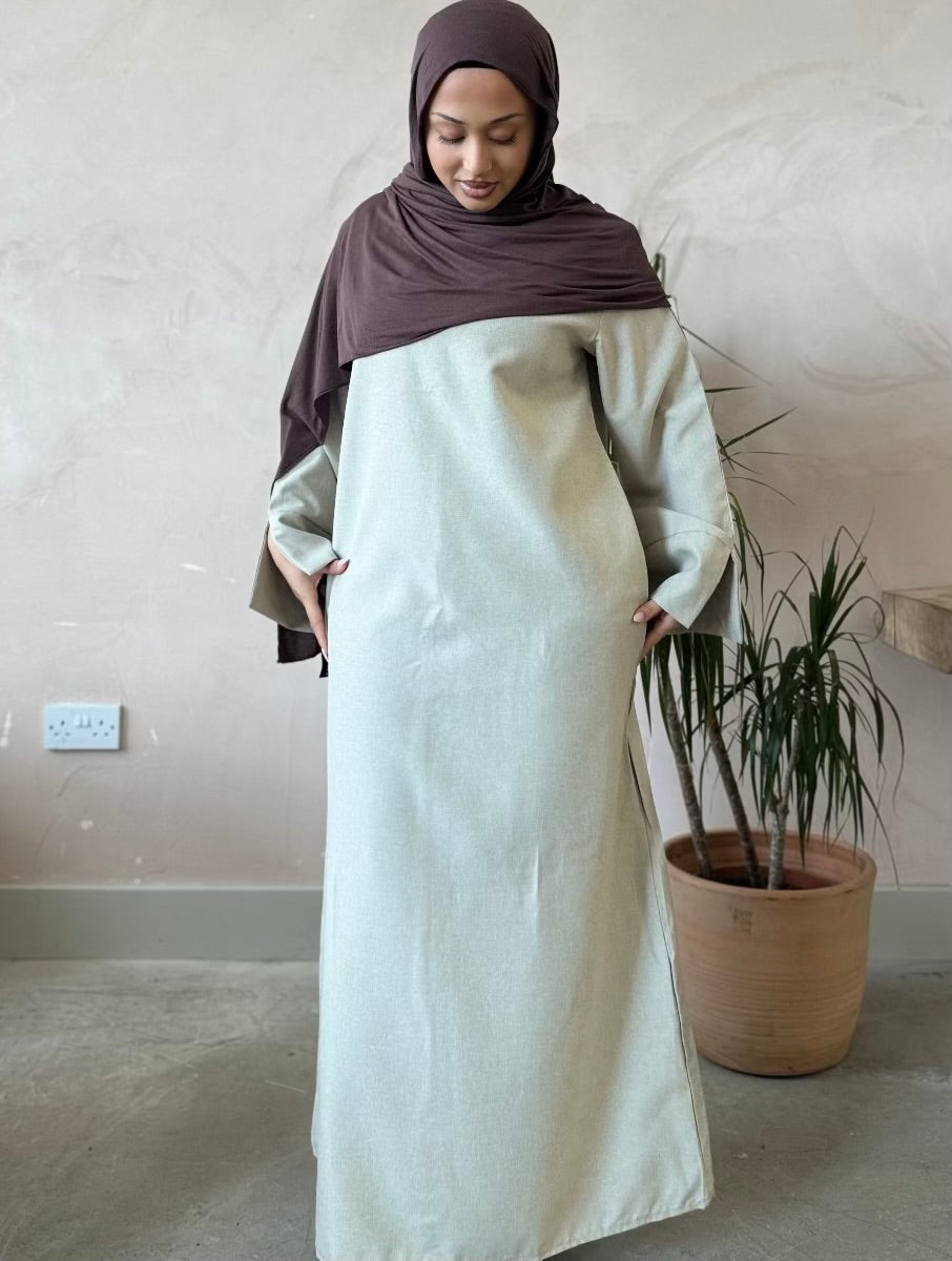 Closed Linen Abaya